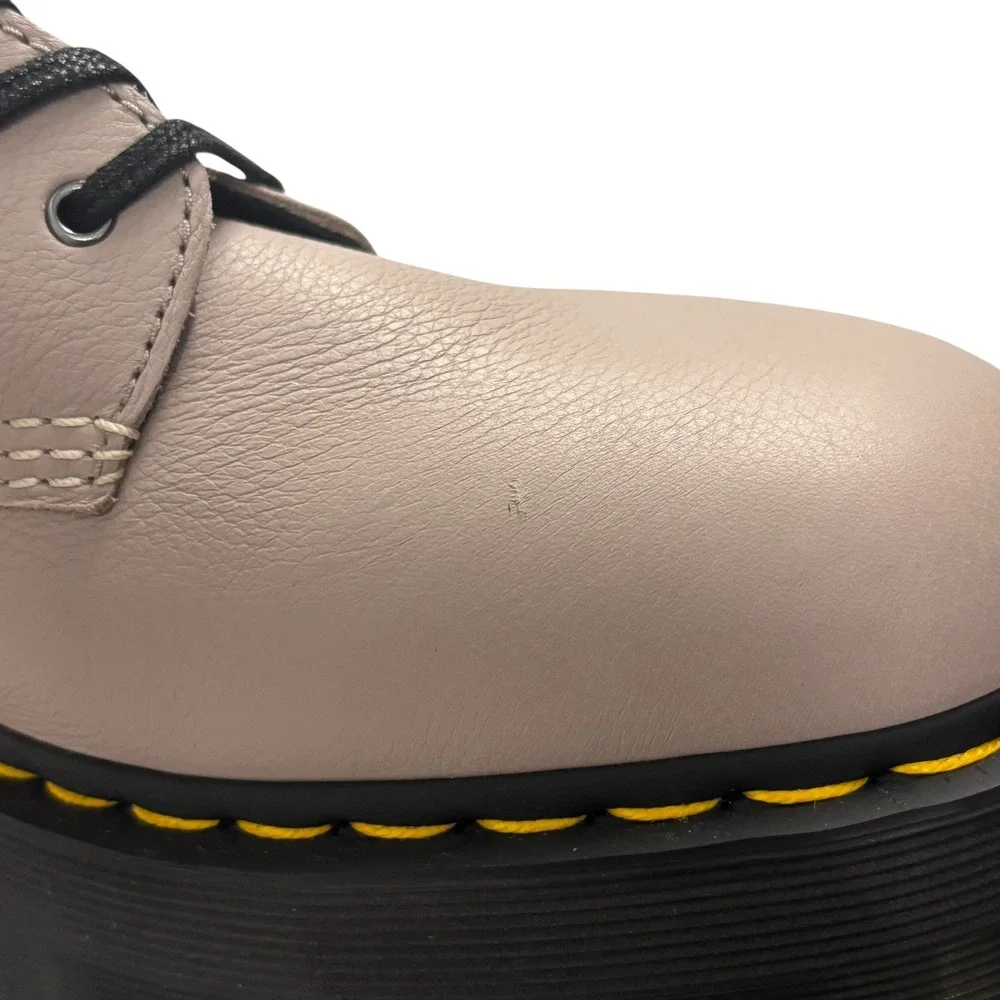 Dr.‎ Martens 1461 Quad Platform Shoes Leather Oxford Mauve Black Size 13*